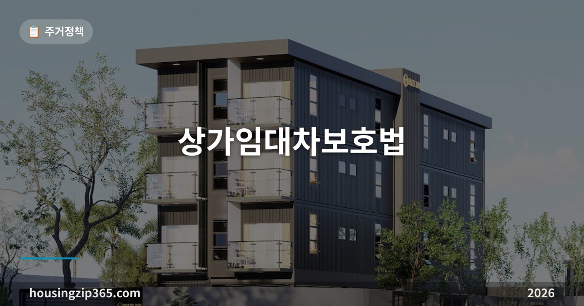 상가임대차보호법 총정리 — 환산보증금 기준부터 10년 갱신권·권리금 회수까지