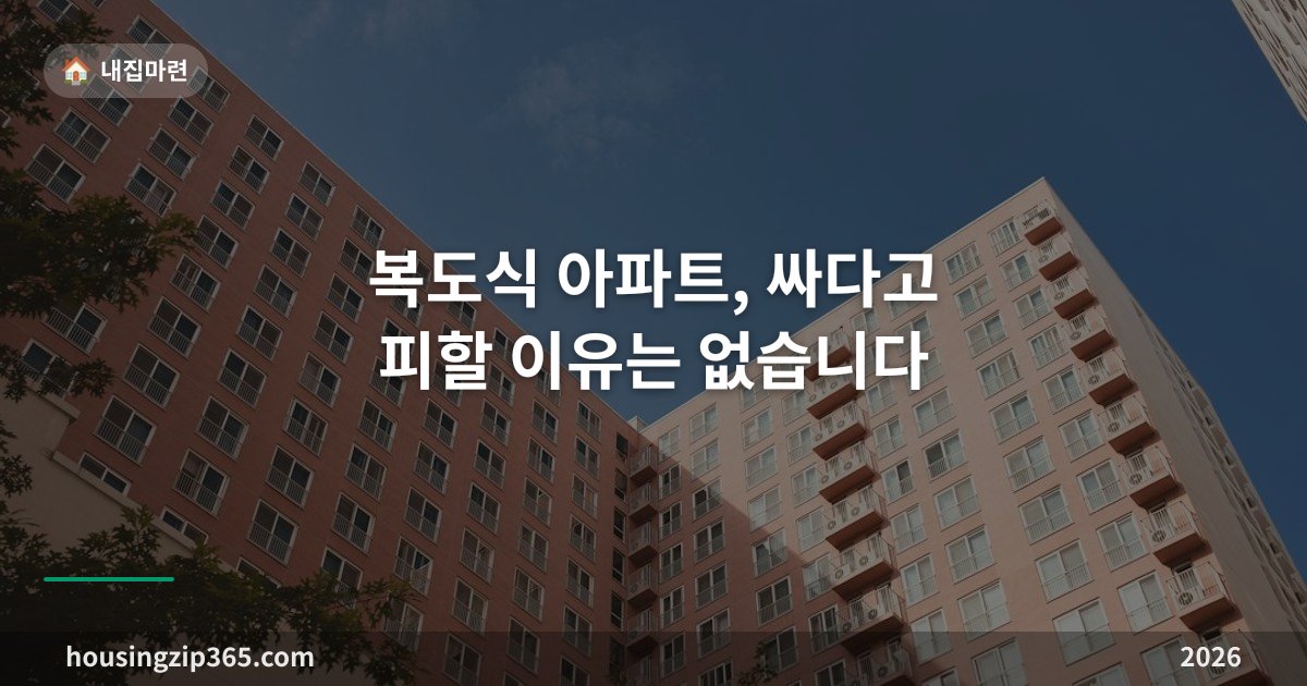 복도식 아파트, 싸다고 피할 이유는 없습니다 — 계단식과의 차이와 체크포인트