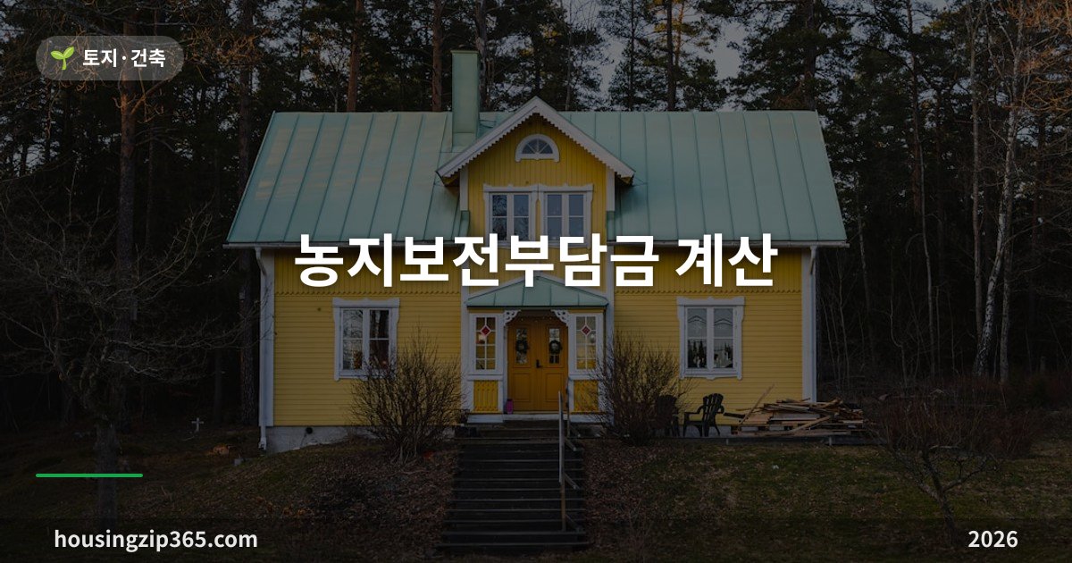 농지보전부담금 계산 — 개별공시지가의 30%인가 20%인가, 2024년 바뀐 요율 총정리