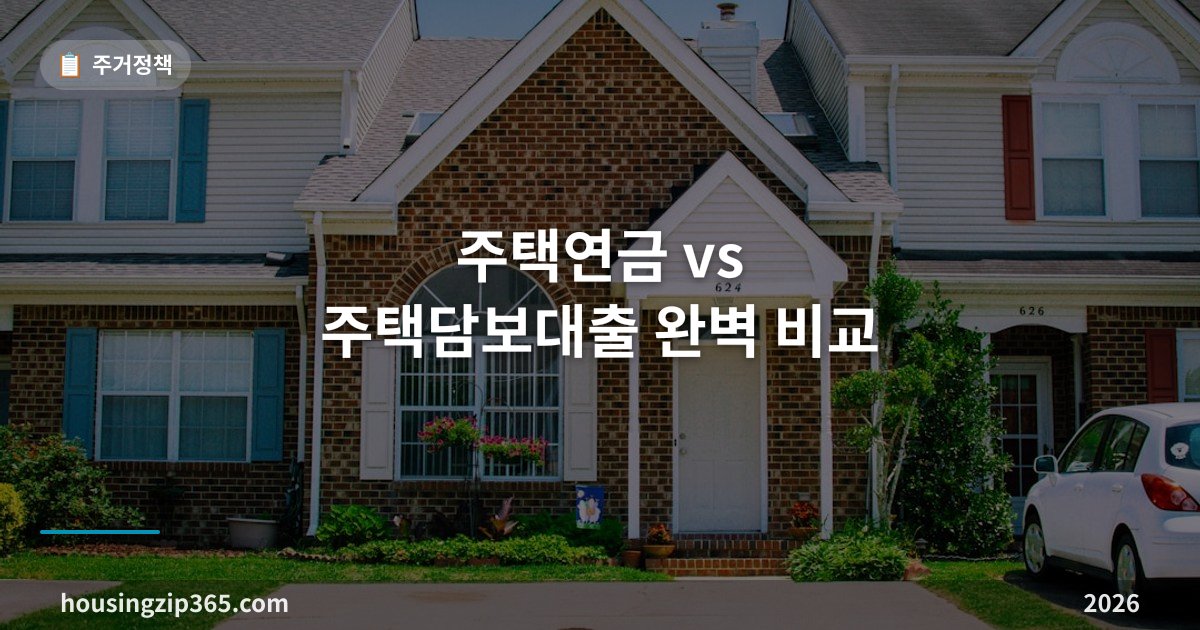 주택연금 vs 주택담보대출 완벽 비교 — 노후 자금화 방법 5가지 분기