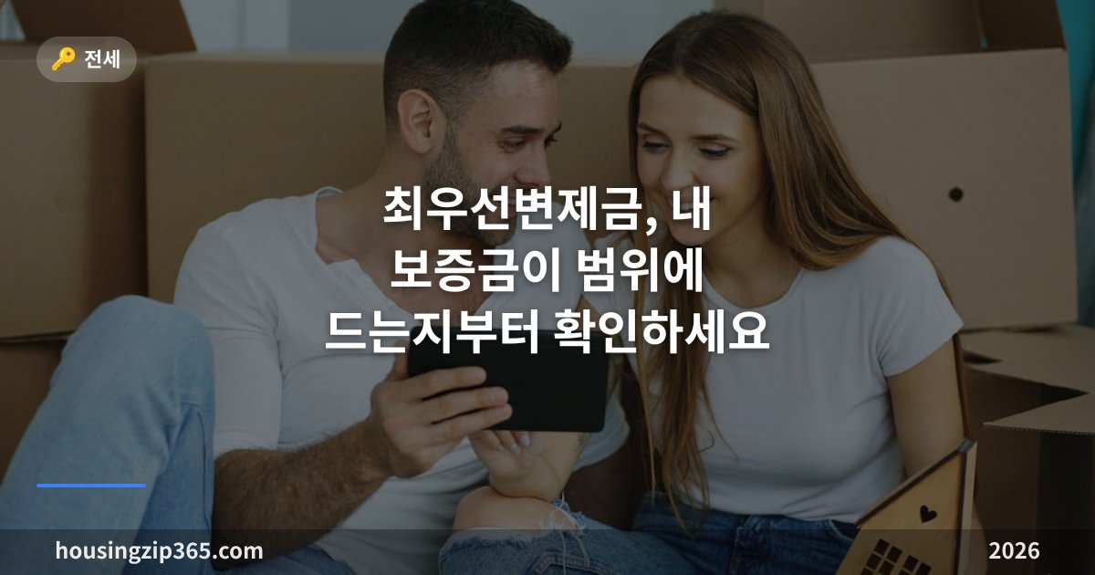 최우선변제금, 내 보증금이 범위에 드는지부터 확인하세요 — 지역별 기준표