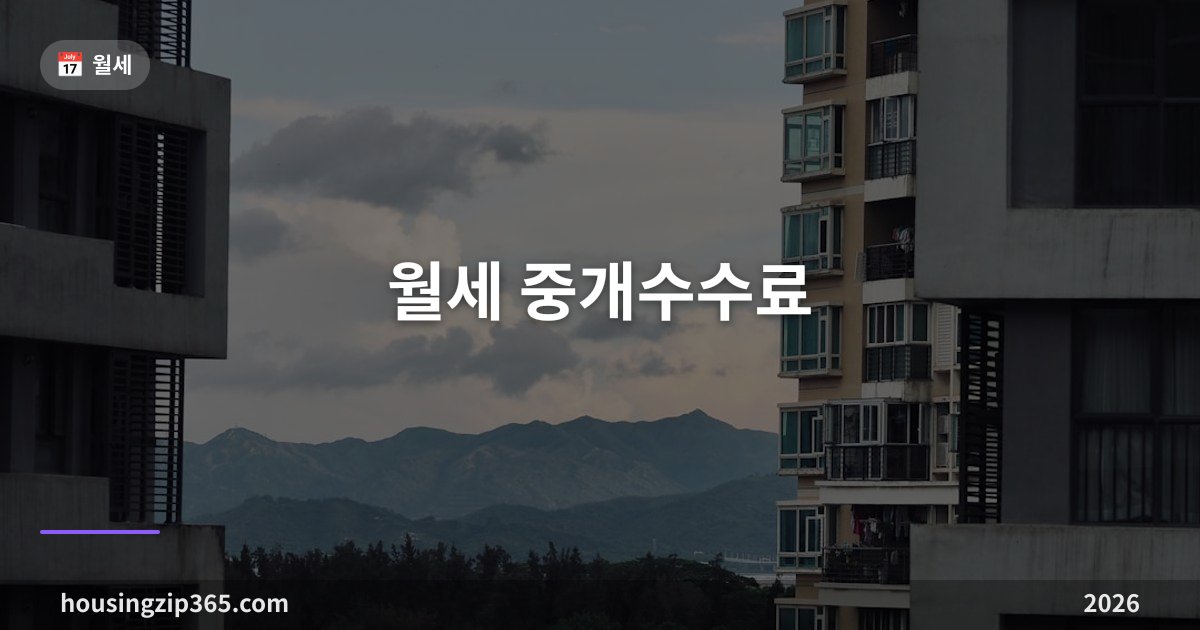 월세 중개수수료 총정리 2026 — 환산보증금 계산법, 보증금·월세 조합별 조견표