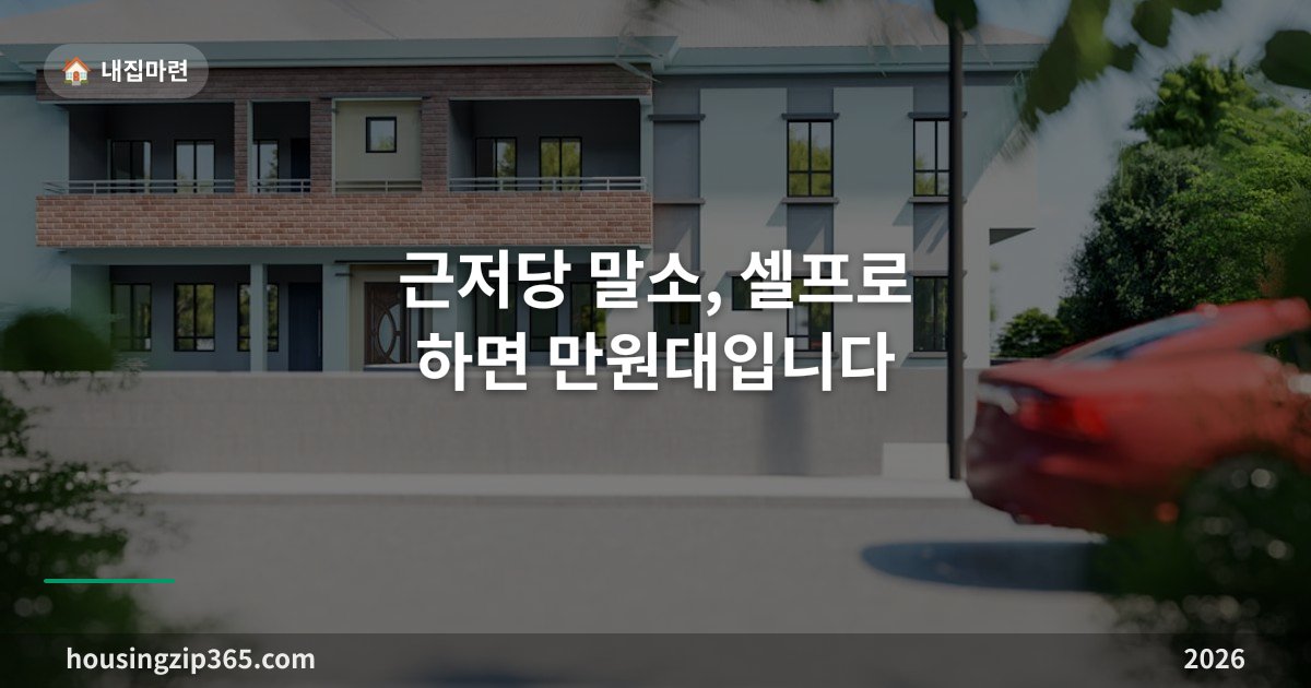 근저당 말소, 셀프로 하면 만원대입니다 — 등록면허세 7,200원과 수수료 4,000원