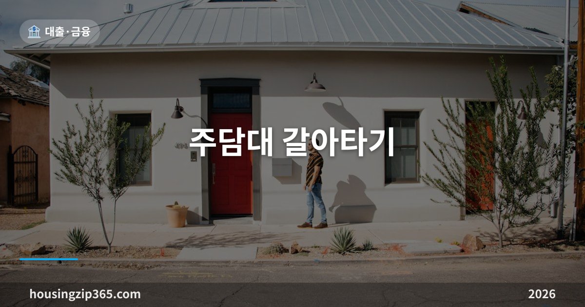 주담대 갈아타기 — 온라인 대환 절차, 6개월 요건, 수수료 개편과 규제 재심사