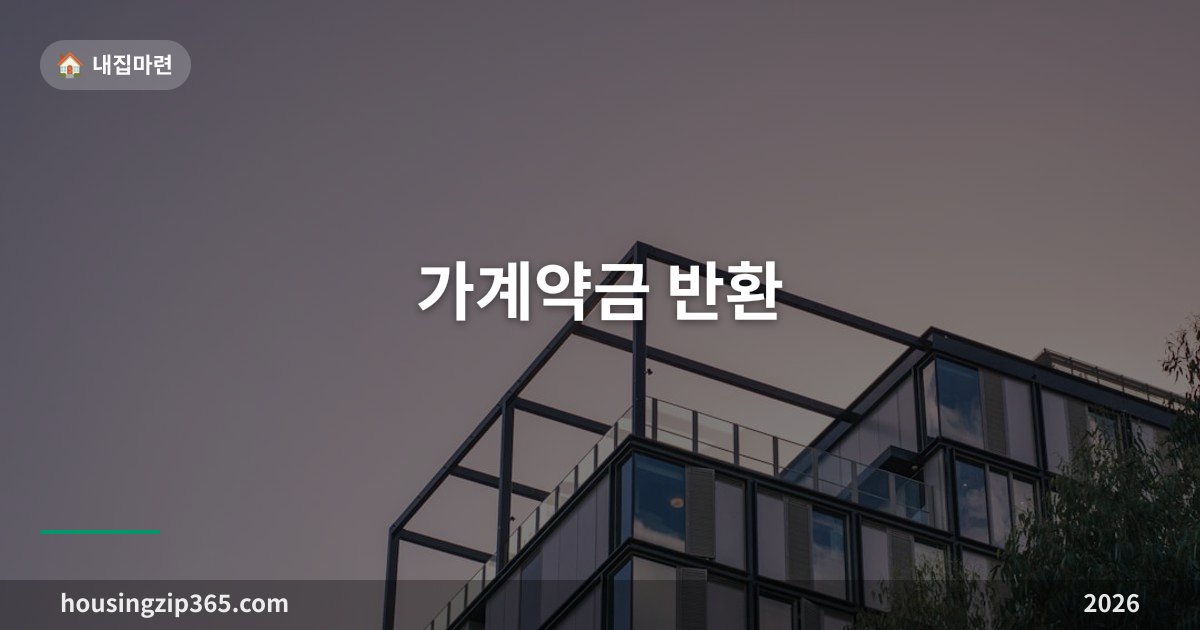 가계약금 반환 총정리 — 돌려받을 수 있는 경우와 못 받는 경우는 '이것'으로 갈립니다
