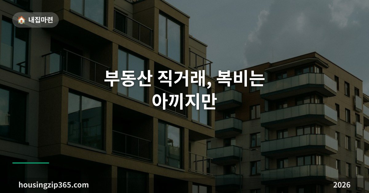 부동산 직거래, 복비는 아끼지만 — 절차·거래신고·필요서류 체크리스트