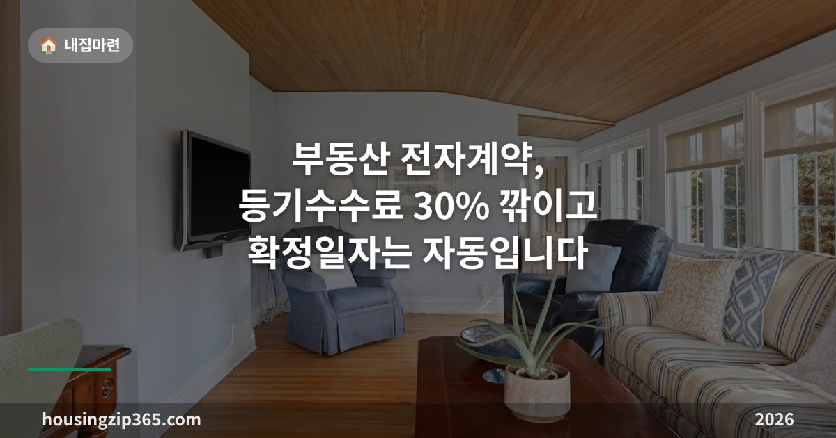 부동산 전자계약, 등기수수료 30% 깎이고 확정일자는 자동입니다