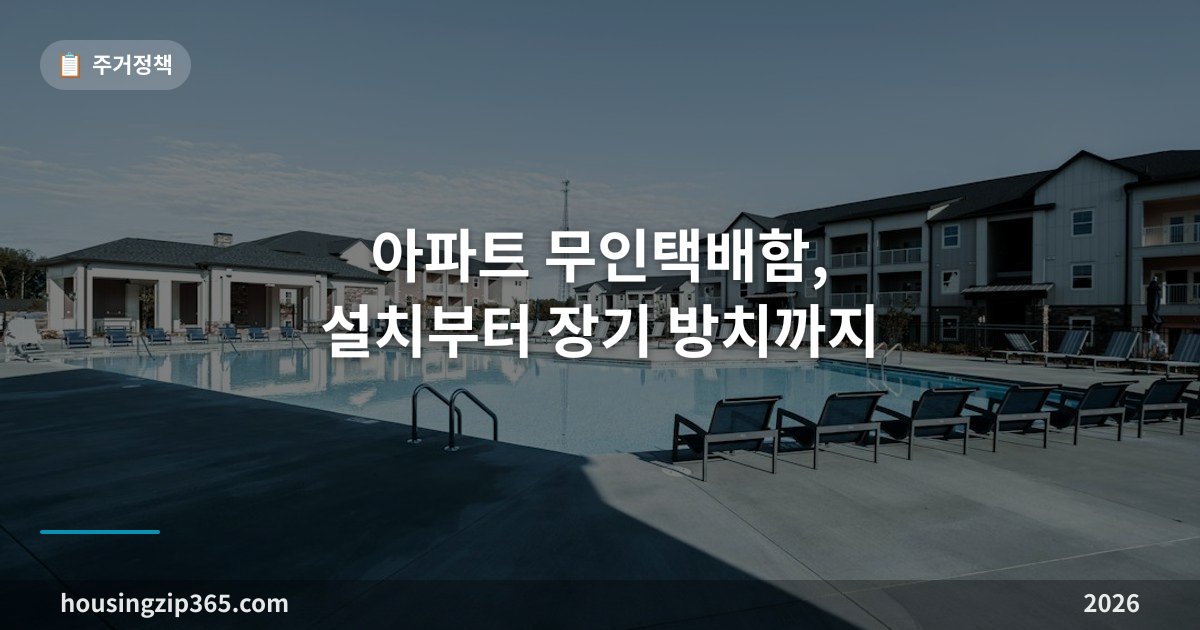 아파트 무인택배함, 설치부터 장기 방치까지 — 입주민이 알아야 할 운영 규칙